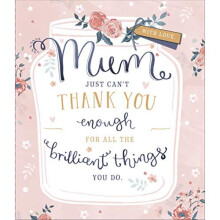 UK Greetings Mother's Day Card With Envelope - Soft Pink Design