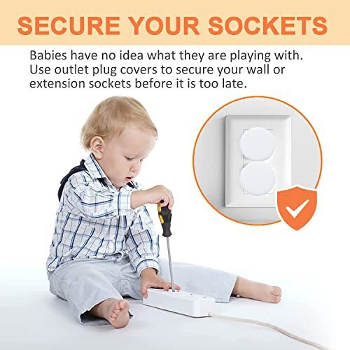 Ertzinla Plug Socket Covers UK, Child Baby Plug Socket Covers for Sockets UK, 10 Pack 1