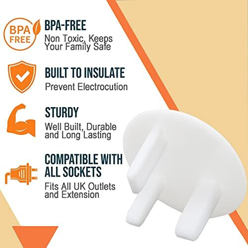 Ertzinla Plug Socket Covers UK, Child Baby Plug Socket Covers for Sockets UK, 10 Pack 2
