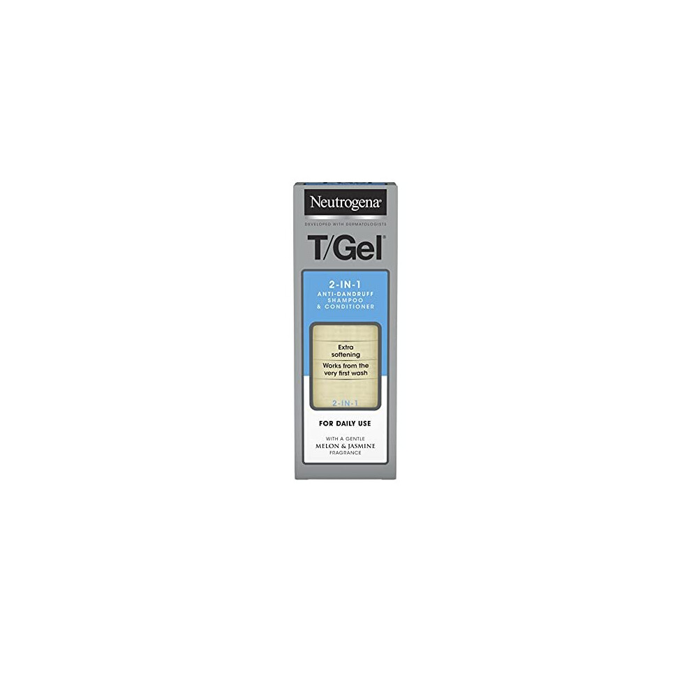Neutrogena T/Gel Anti-Dandruff 2-in-1 Shampoo and Conditioner, Jasmine, 150 ml