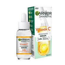 Garnier Vitamin C Serum for Face, Anti-Dark Spots & Brightening Serum, 3.5% Vitamin C, Niacinamide, Salicylic Acid & Lemon Extract, Brighten