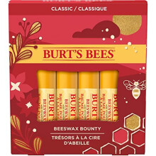 Burts Bees Kerstcadeaus, 4 Lipbalsem Stocking Stuffers, Beeswax Bounty Classic Set - Originele Moisturizing Lip Balm (4-Pack)