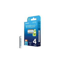 Panasonic eneloop ready-to use Ni-MH battery, AAA/Micro, 4-pack, improved capacity of min. 800 mAh, 2100-charge cycle life, high power perfo