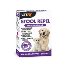 VetIQ Stool Repel Coprophagia Aid, 30 Tablets, Pet Supplement Helps Eliminate Stool Eating, Dog Stool Repellant Makes Stool Less Palatable,