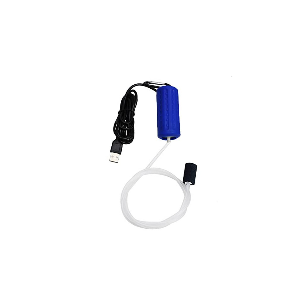 Aquarium Air Pump Mini USB Fish Tank Oxygen Air Pump Portable Ultra Silent Air Aerator Pump Energy Saving Oxygen Bubbler with Air Stone and