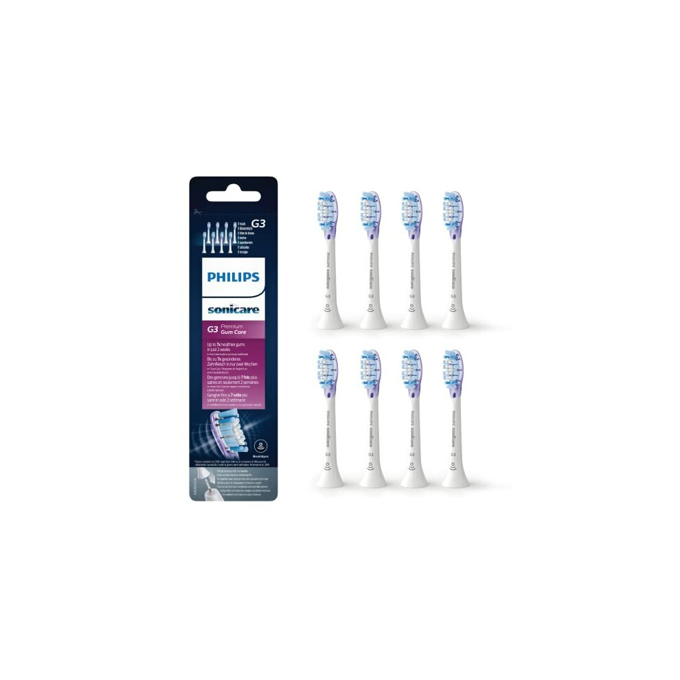 Philips Sonicare G3 Premium Gum Care Sonic Electric Toothbrush Heads for Clean Teeth and Healthy Gums, 8 Pack (Model HX9058/17)