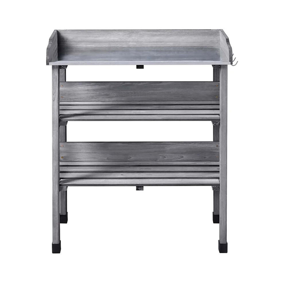 AAMEN Wooden Garden Potting Table Outdoor Storage Potting Bench