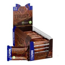 USN Trust Vegan Dark Chocolate Brownie Bar: High Protein Bars, Vegan Friendly, Perfect On-the-Go and Post-Workout Protein Snacks (12 x 60g B
