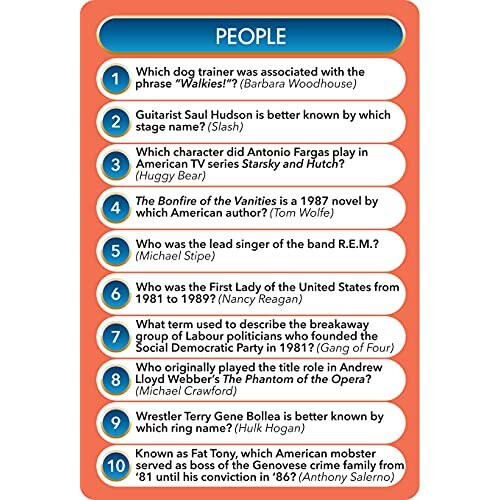 Cheatwell Games Top Trivia 80s 1