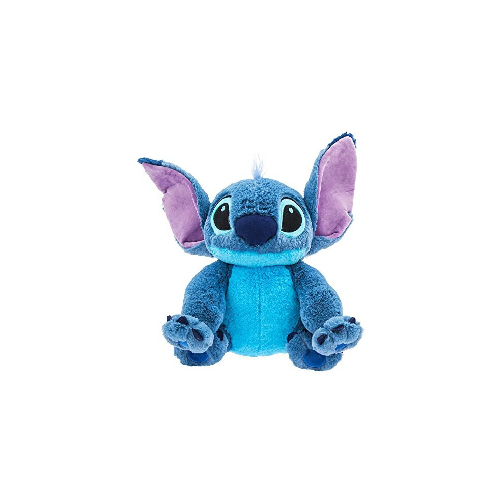 Disney Store Official Stitch Medium Soft Toy for Kids, 38cm/15Ã¢, Cuddly Character with Fuzzy Texture and Embroidered Details, Flexible Flo