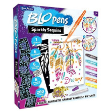John Adams | BLOPENSÂ Sparkly Sequins Set: Create fantastic sparkly airbrush pictures! | Arts & crafts | Ages 7+