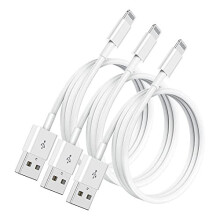 3Pack 1M iPhone Charger Cable, [ Apple MFi Certified ] 3ft Lightning to USB Cable Lead 1m, Apple iPhone Charging Cable Fast Charging for App