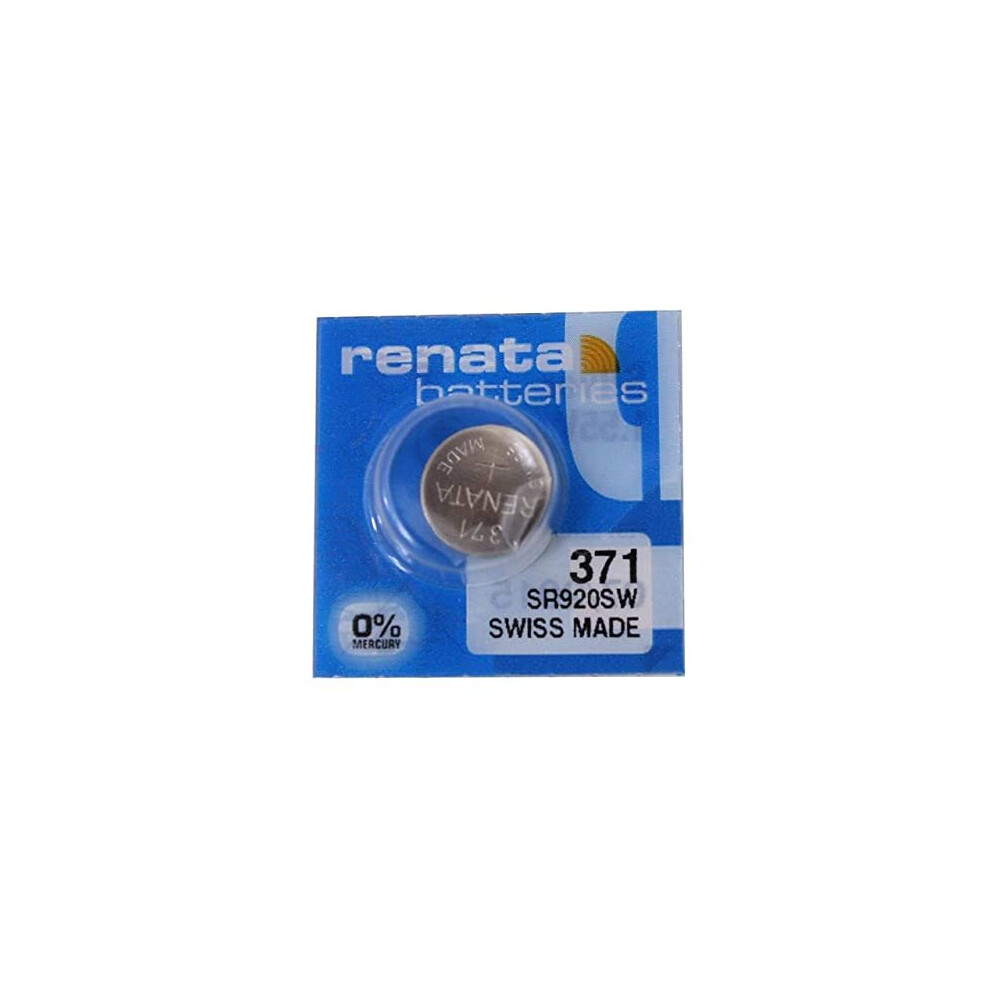 2 X Renata Battery 371 SR920SW SILVER 1.55V SWISS MADE