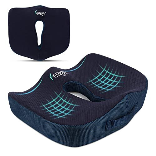 Feagar Seat Cushion for Back Pain Orthopedic NonSlip Memory Foam