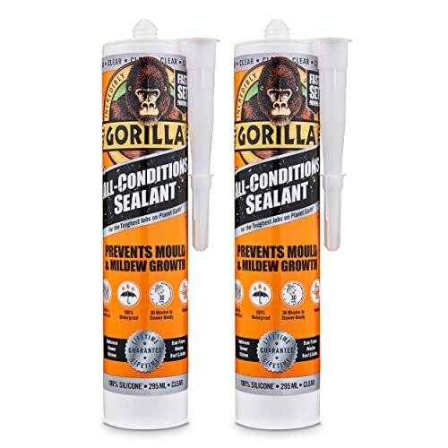 Gorilla Gorilla All Conditions Silicone Sealant Clear 295ml (2 Pack)