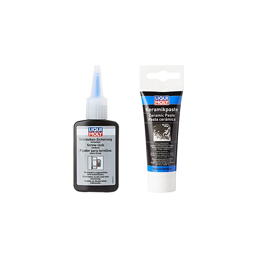 Liqui Moly 3802 Screw Lock - Medium 50 g & 3418 Ceramic Paste 50 g