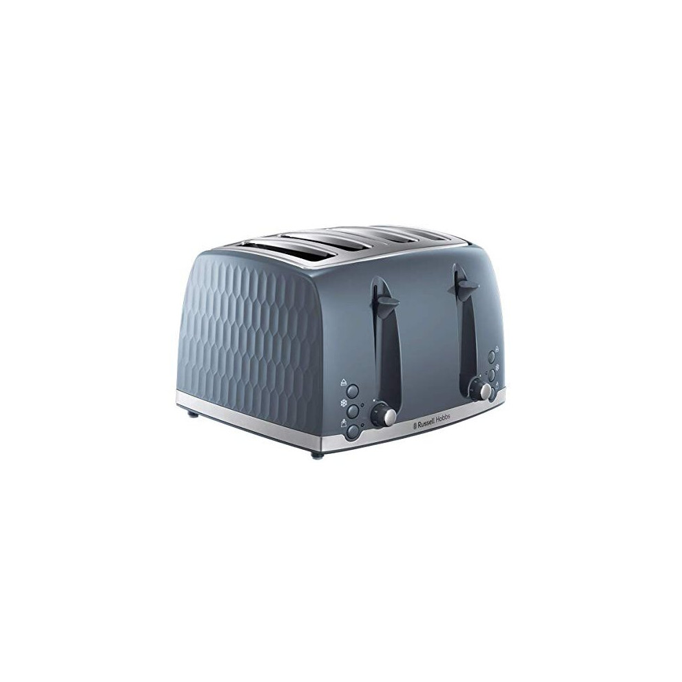 russell-hobbs-26073-4-slice-toaster---contemporary-honeycomb-design-with-extra-wide-slots-and-high-lift-feature--grey---24363-inspire-electr