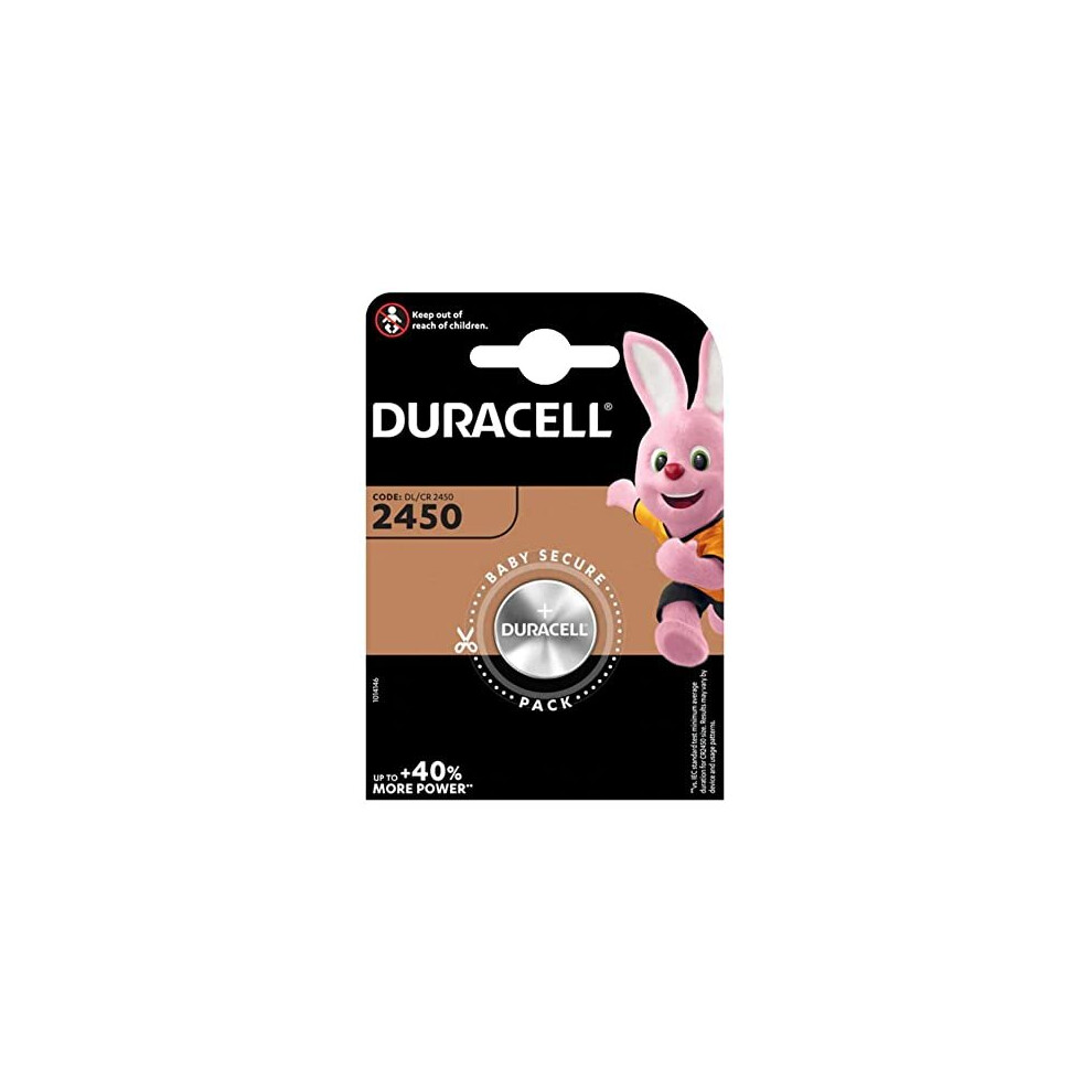 Four (4) X Duracell CR2450 Lithium Coin Cell Battery 3v Blister Packed