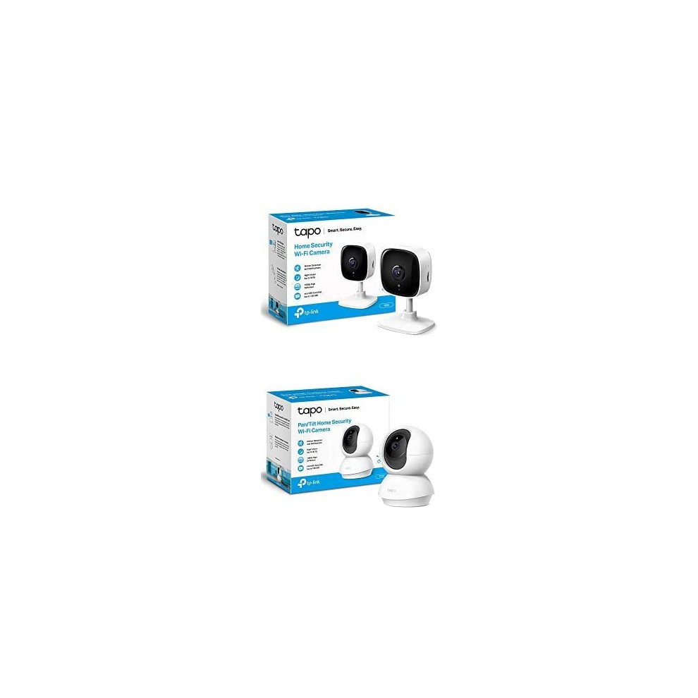 TP-Link Bundle for Tapo Mini, Pan/Tilt Smart Security Camera,Indoor CCTV, 360Â Rotational Views, Works with Alexa & Google Home, 1080p, 2-W