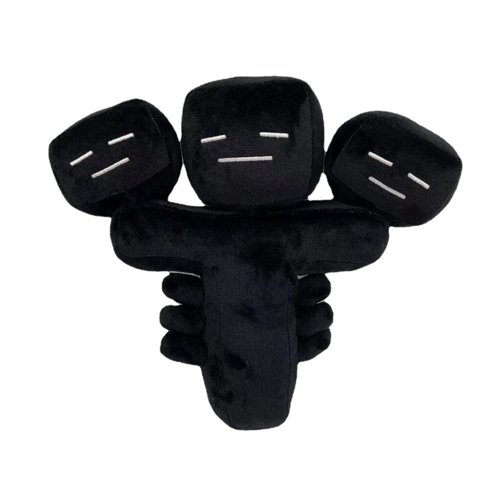 25Cm Minecraft Wither Plush Toy Stuffed Pillow Doll Figure Kids Xmas Gift Black
