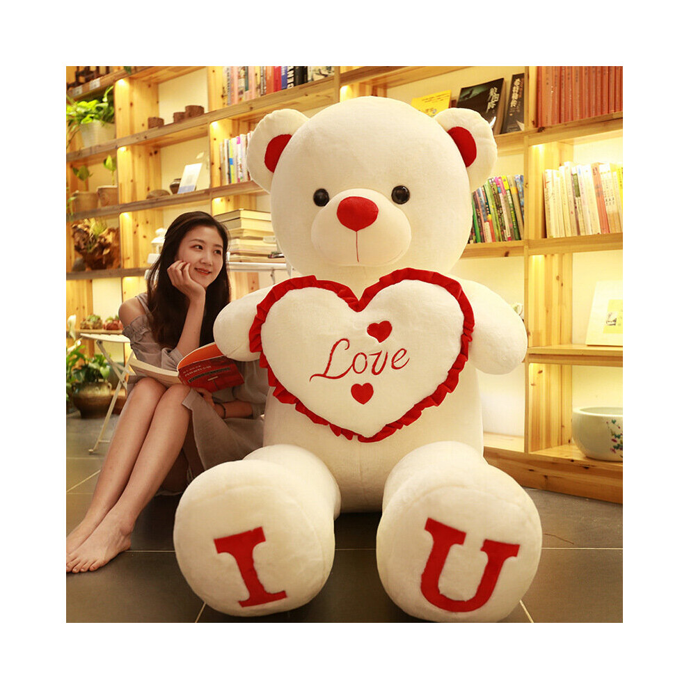 (80cm, D) 80/100cm Big Size Plush Toy Teddy Bear Giant Pink Soft Stuffed Animals Pillow Dolls