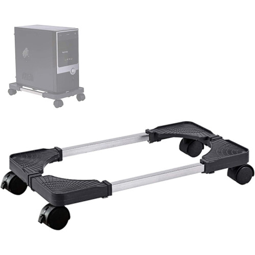 Adjustable PC Case computer CPU Stand Holder Floor Stand With 4 Caster