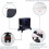 Adjustable PC Case computer CPU Stand Holder Floor Stand With 4 Caster 4