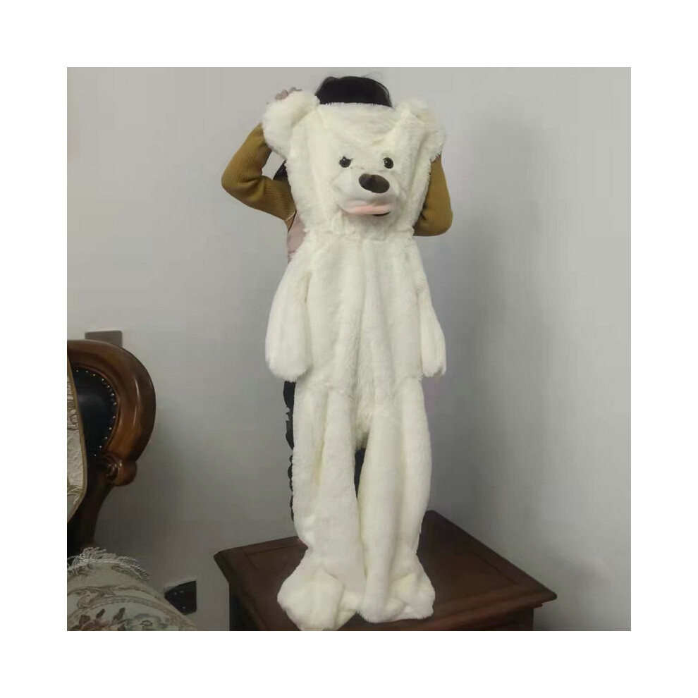 (130cm, white ) 100-260cm Giant Unstuffed Empty Teddy Bear Skin Coat Soft Big Skin Shell Semi-Finished Plush