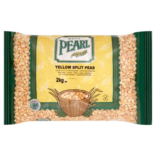 White Pearl Yellow Split Peas 2kg (Pack of 1) 2