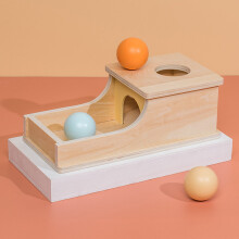 (1 887) Montessori Macaroon Color Spinning Drum Match Coin Box Permanent Box Round Rectangular Box Kids Sensory Toys for Baby Gifts