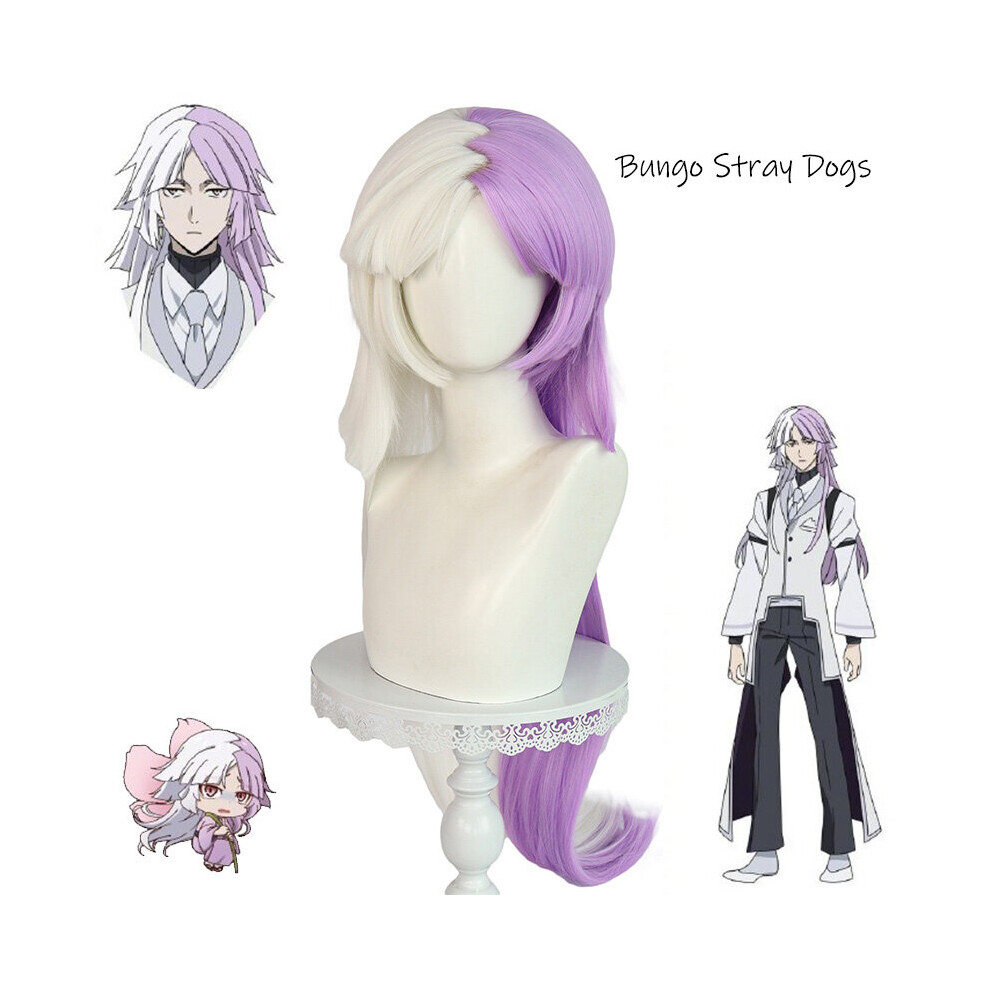 Rywolt Unisex Not,Specified Bungo Stray Dogs Sigma Cosplay Long Wig Hair Twocolor Hairpiece Party Costume