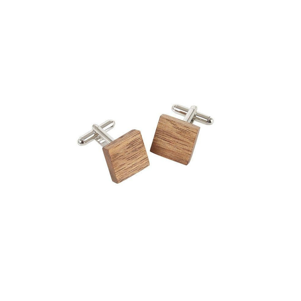 Square Cufflinks - Amazaque Wood KCL63