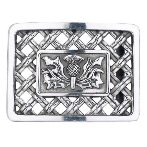 Thistle Open Weave Belt Buckle KB12