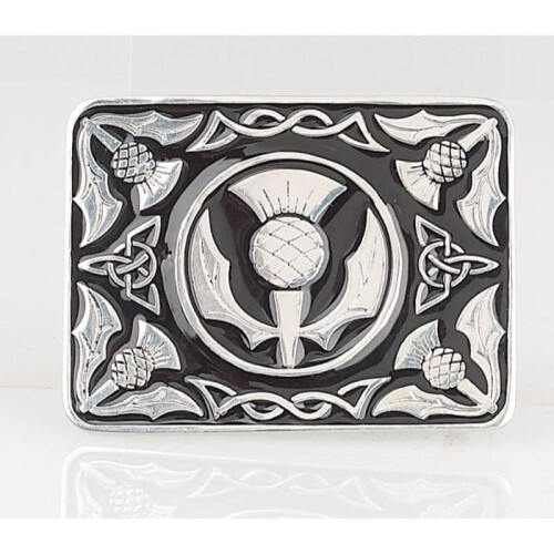 Thistle Enamel Belt Buckle KB9B
