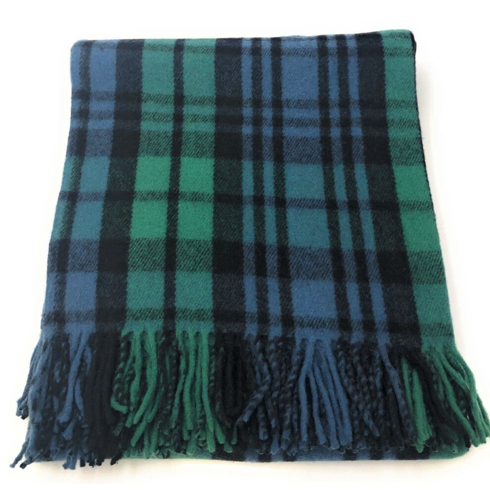 100% Pure Wool Tartan Travel Blanket Thrown Campbell Ancient Brand New