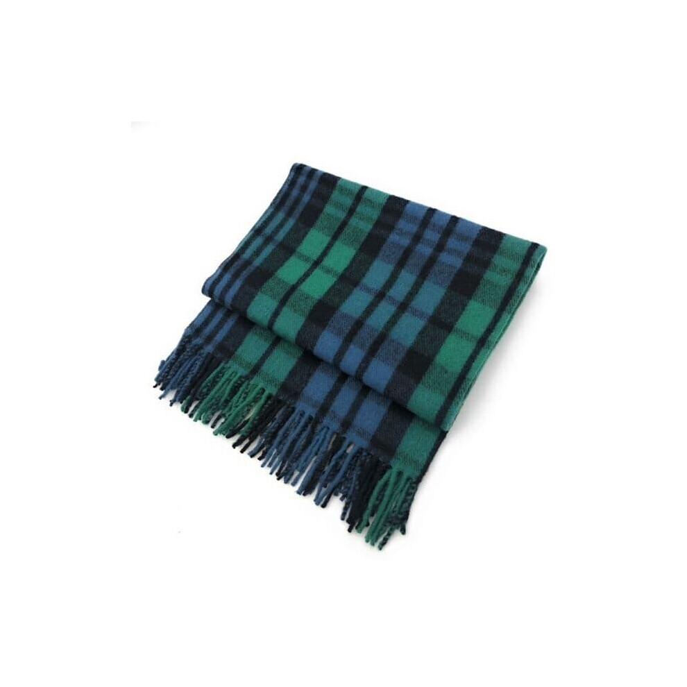 Braw Clans Tartans Scottish 100% Wool Knee Blanket Rug By Campbell Ancient Brand – 172X78 Cm, Fringed Ends, Dry Clean Only