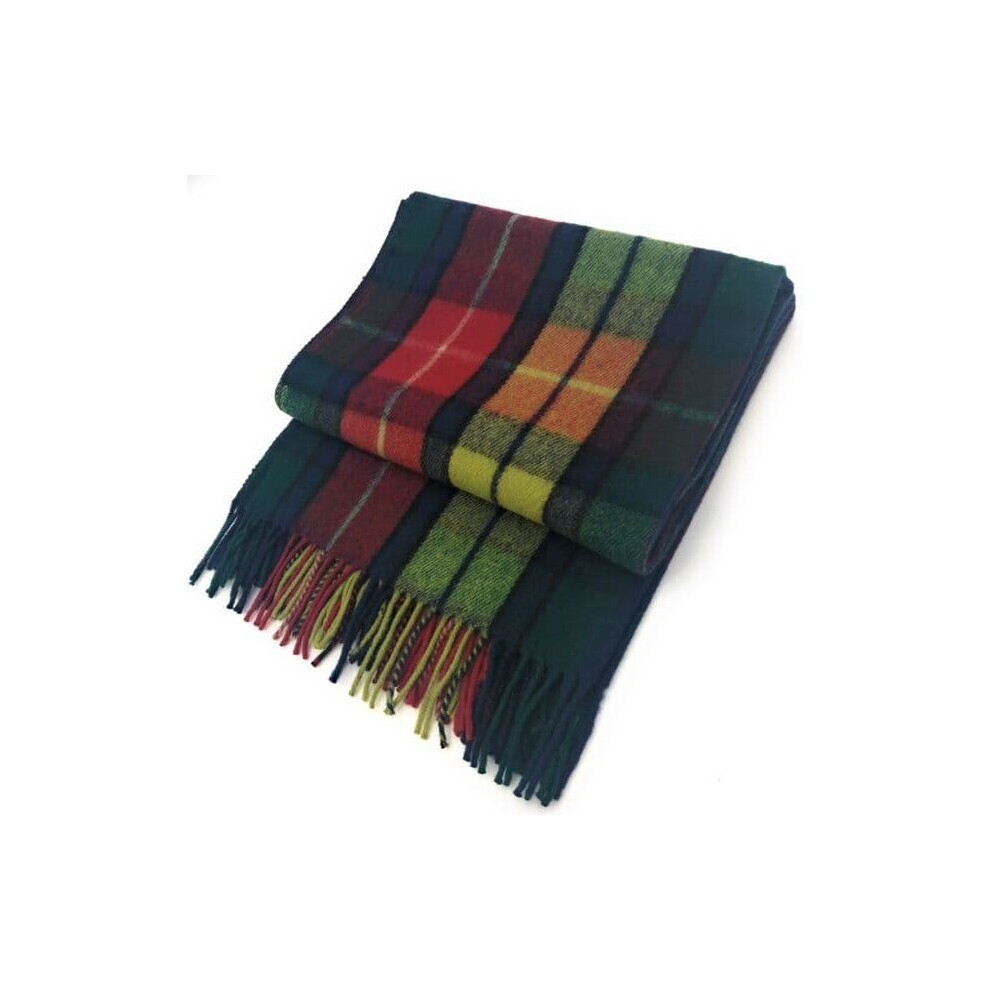 Braw Clans Tartans New Scottish 100% Wool Knee Blanket Quality Rug Buchanan Modern Brand New