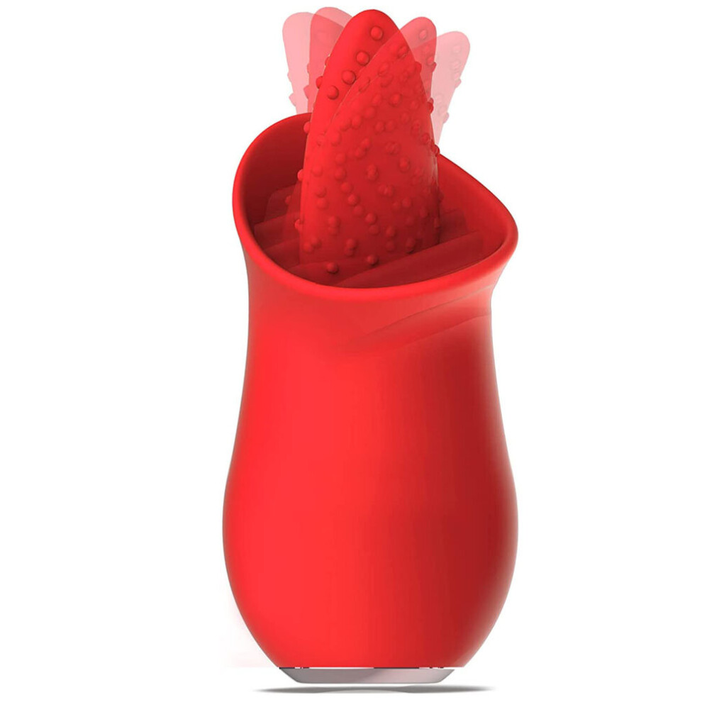 (red) Tongue Vibrator Women Vagina Nipple Sucking Oral Sex Tongue Toys