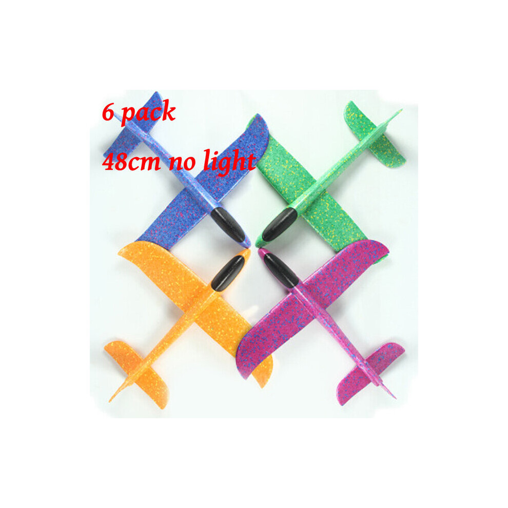 Xylfly (6Pcs 48Cm) Foam Glider Planes Airplane Hand Throwing Toy 36Cm 48Cm Flight Mode Plane Model