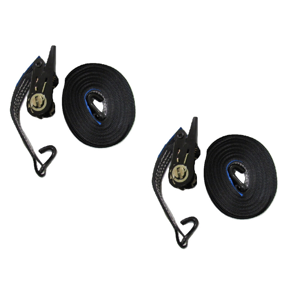 Ratchet Straps 25Mm 10M 800Kg X2 (Black Tie Down Heavy Duty Cargo) 600988502260
