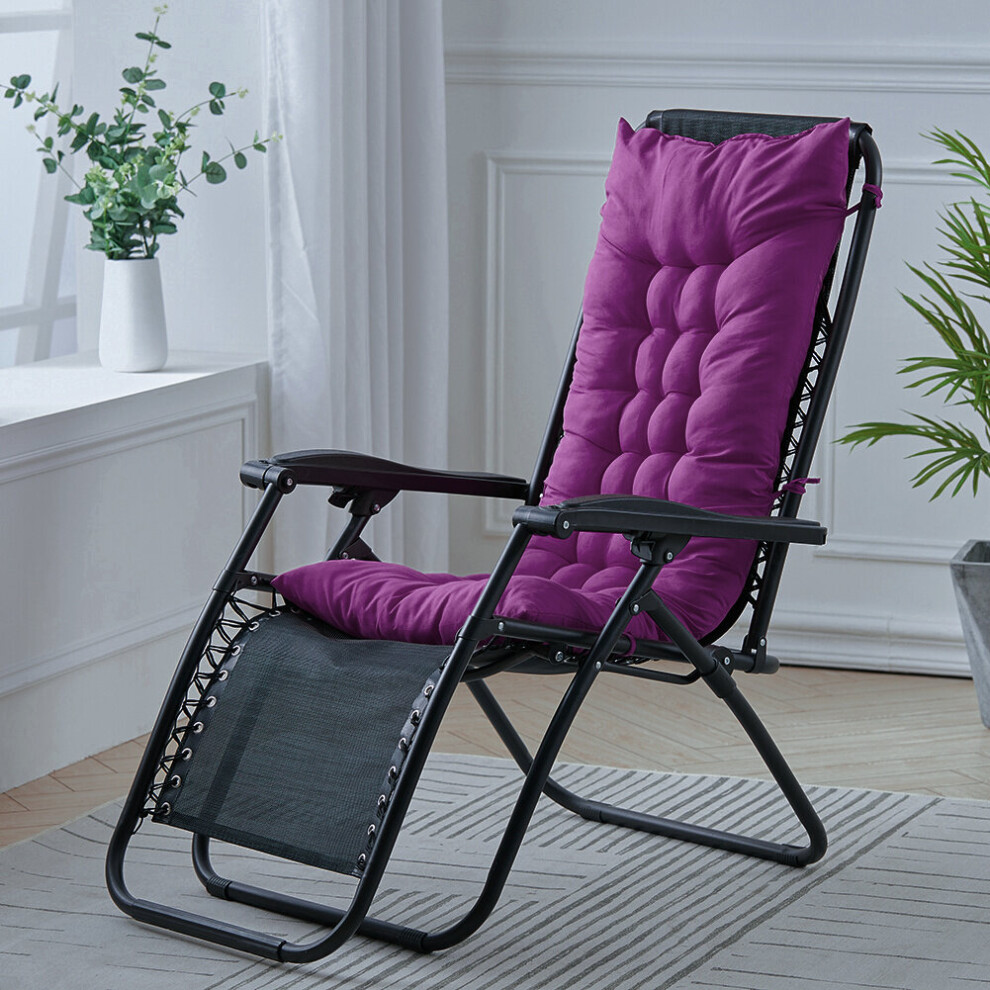 (Deep Purple) Thick Soft Comfortable Lounge Chair Cushion 110*40cm