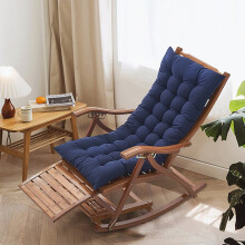 (Dark Blue) Thick Soft Comfortable Lounge Chair Cushion 110*40cm