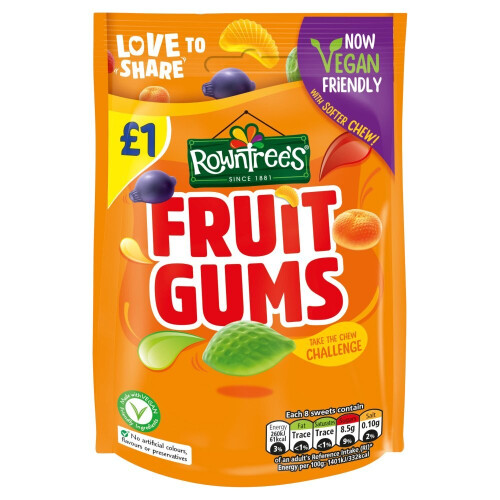 Rowntrees Fruit Gums 120g (Pack of 10) 1