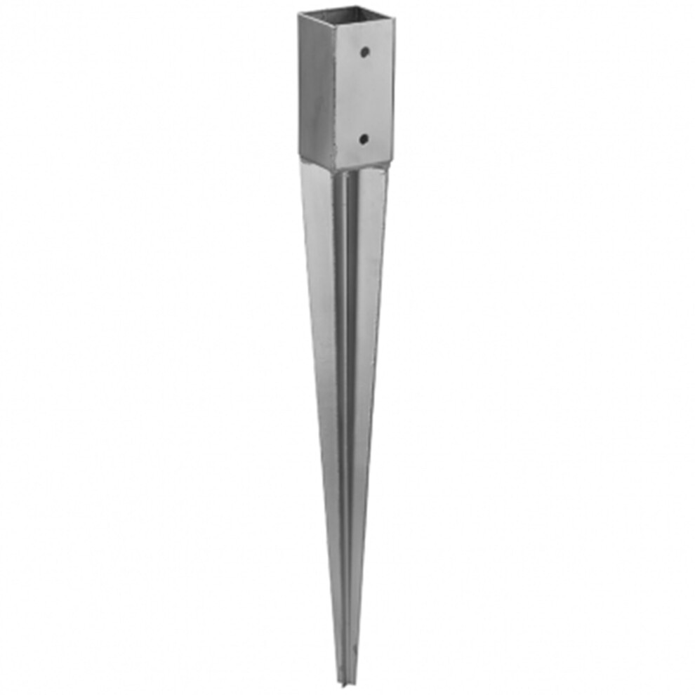 (3.6" x 3.6"  91mm x 91mm x 750mm) Fence Post Support Spike Holder Metal Drive In Stakes Rust Resistant