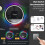 (round 600mm) RGB Backlit Front Light Bathroom Mirror 6