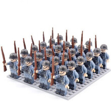 (Italian Army - A) Set 24pc WWII Army Military Mini Figures Building Kit fit for Lego