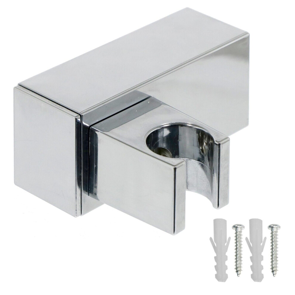 Wall Clamp for Mira Shower Head Adjustable Square Angled Chrome Bracket Holder