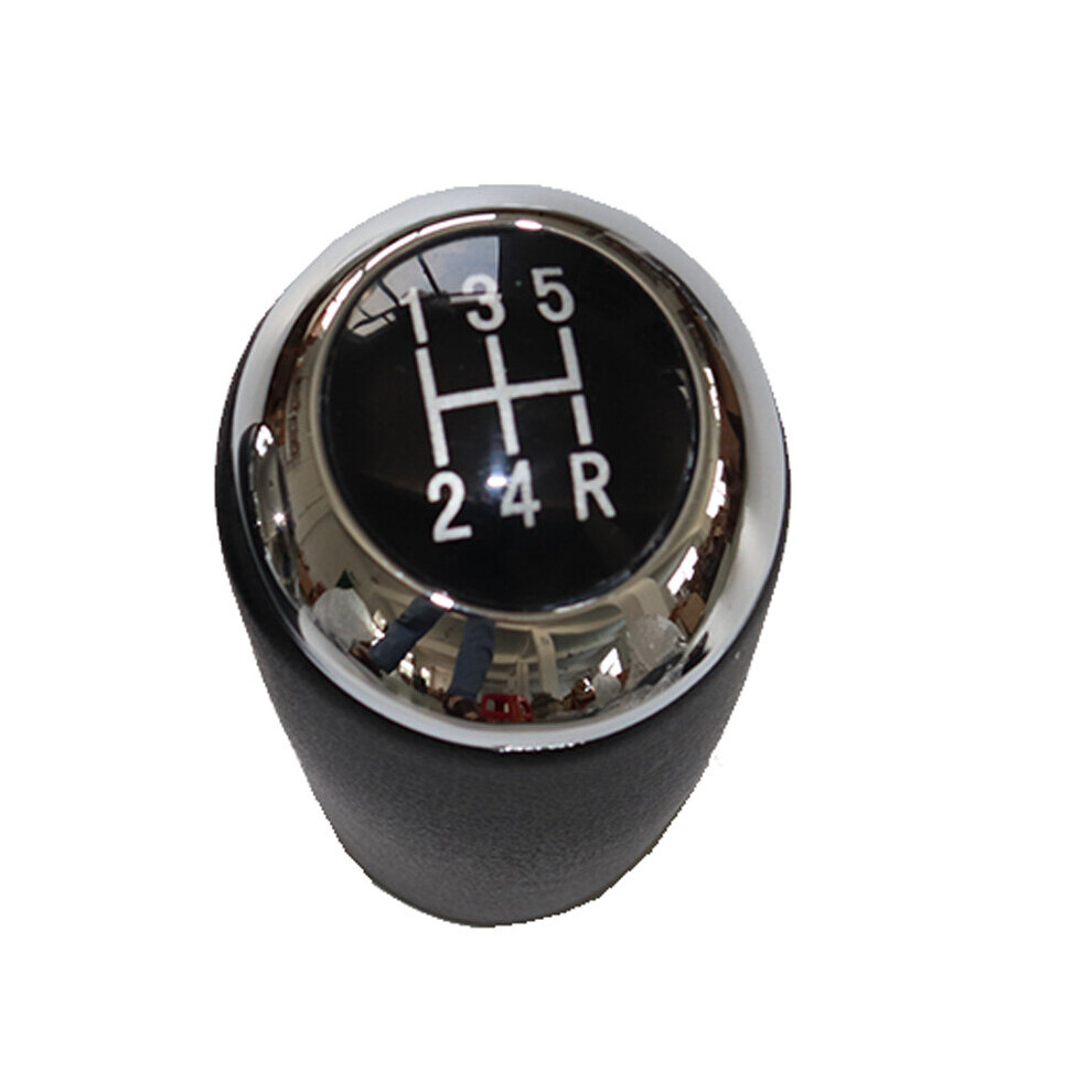 (Chrome) 5 Speed Gear Stick Shift Knob Gearbox Shift Knob Boot For Mazda 2 2007 Black 9435914650446