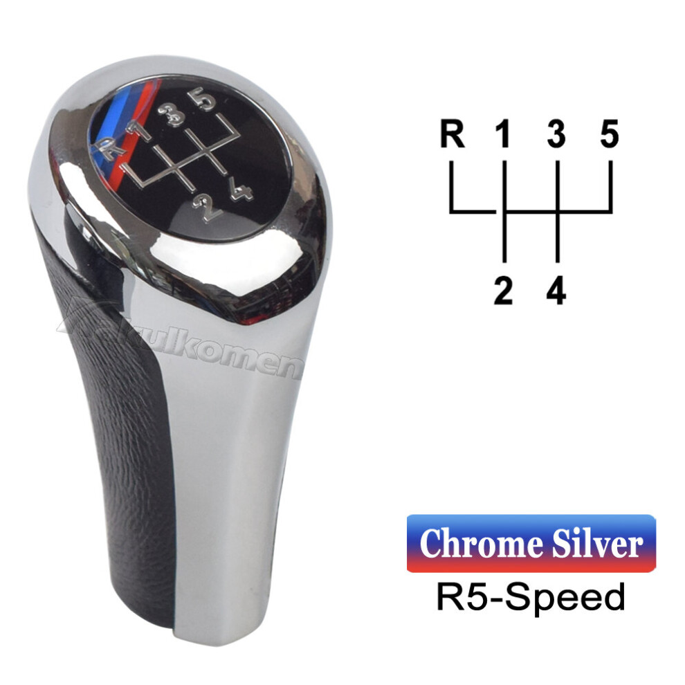 (5 Speed Chrome) Gear Shift Knob For Bmw E46 E53 E60 E61 E63 E65 E81 E82 E83 E87 E90 E91 9435914683116