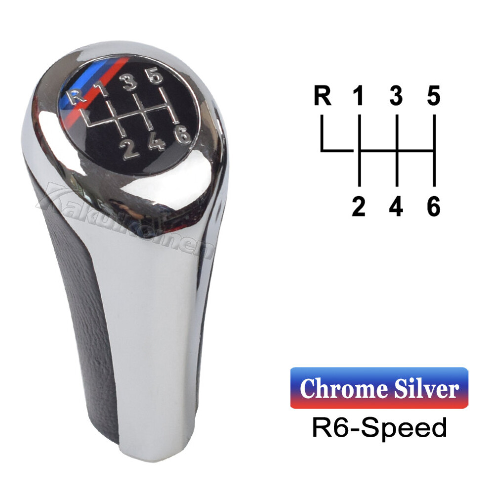 (6 Speed Chrome) Gear Shift Knob For Bmw E46 E53 E60 E61 E63 E65 E81 E82 E83 E87 E90 E91 9435914683178